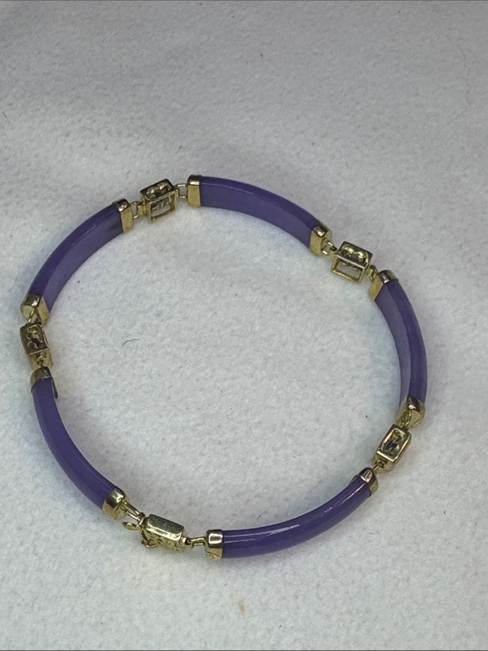 Lavender Bracelet with Gold Accents and purple faceted stones- Women's Jewelry